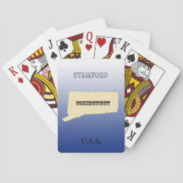 Karten spielen - Staat-Karte von Connecticut mit S Spielkarten
