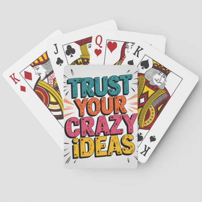 Karten spielen, Stil: Poker "Vertraue deinen Ideen Spielkarten (Rückseite)