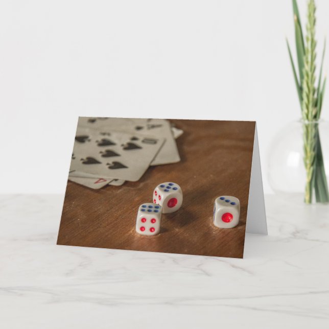 Karten spielen und Würfel spielen (Vorderseite)