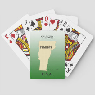 Karten spielen - Vermont Staat Karte mit Stadt Spielkarten