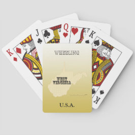 Karten spielen - West Virginia Staat Karte mit Sta Spielkarten