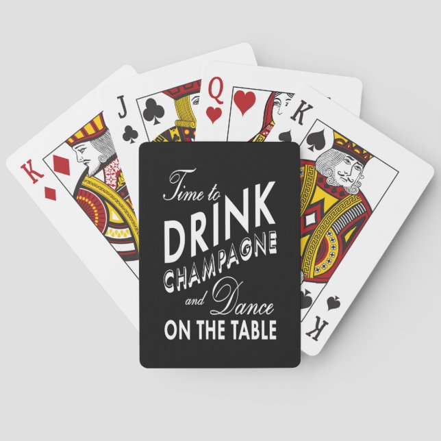 Karten spielen Zeit, Champagner zu trinken Spielkarten (Rückseite)