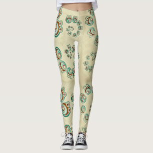 Karten-Spiral-Bär-Charakter Leggings