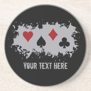 Karten-Spritzengewohnheits-Untersetzer Untersetzer