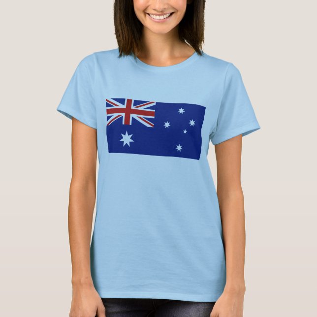Karten-T - Shirt Australien-Flaggen-x (Vorderseite)