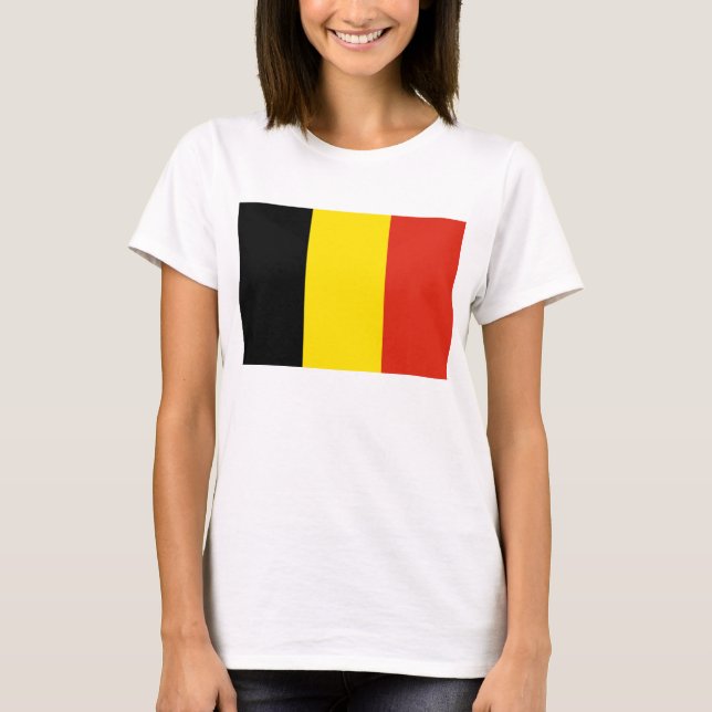 Karten-T - Shirt Belgien-Flaggen-x (Vorderseite)