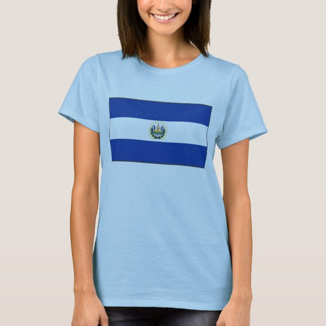 Karten-T - Shirt El Salvador Flaggen-x (Vorderseite)