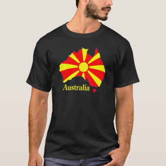 Karten-T - Shirt Macedonias Australien