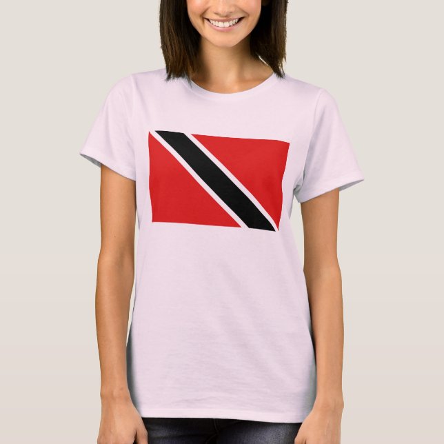 Karten-T - Shirt Trinidad- and Tobagoflaggen-x (Vorderseite)