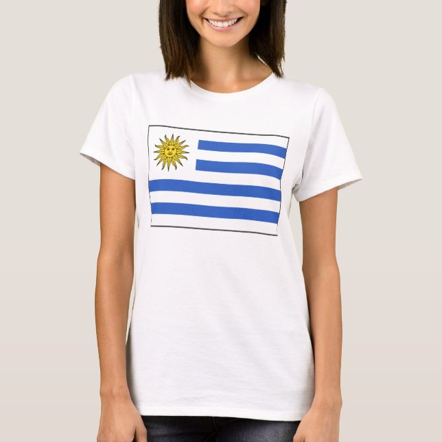 Karten-T - Shirt Uruguay-Flaggen-x (Vorderseite)