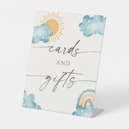 Karten und Geschenke Baby Shower Sonnenschein  Sockelschild