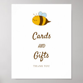 Karten und Geschenke Bee Baby Dusche Niedlich Kawa Poster