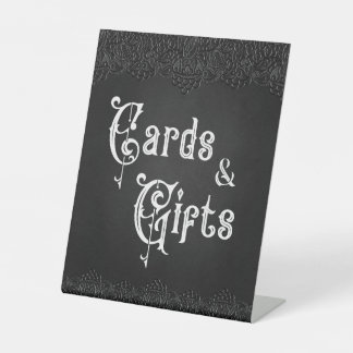 Karten und Geschenke Black Lace Gothic Wedding Sockelschild