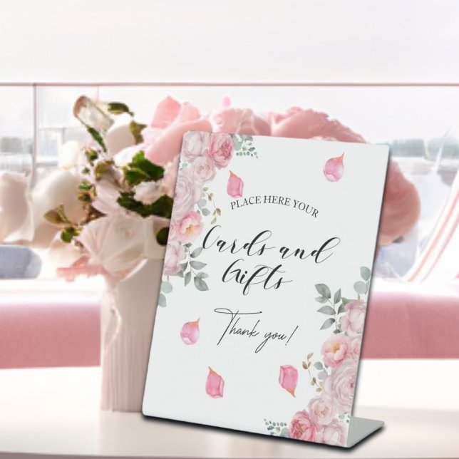 Karten und Geschenke Blush Rose Petals Sockelschild (Von Creator hochgeladen)