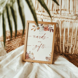 Karten und Geschenke Boho Brautparty Poster