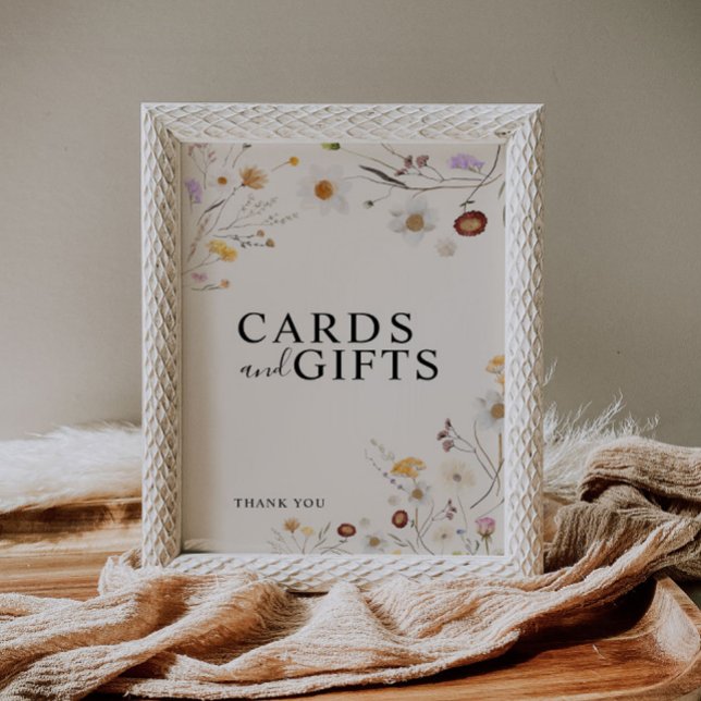 Karten und Geschenke Boho Wildblume Wedding Sign Poster (Von Creator hochgeladen)