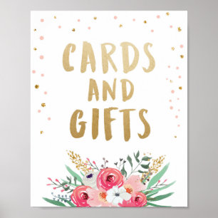 Karten und Geschenke Brunch Champagner Brautstrauß Poster