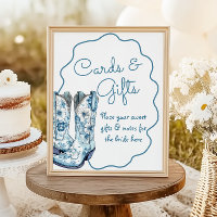 Karten und Geschenke Chinoiserie Boots Brautparty
