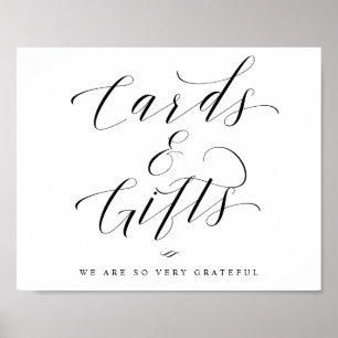 Karten und Geschenke Elegante Kalligrafie Hochzeit Poster