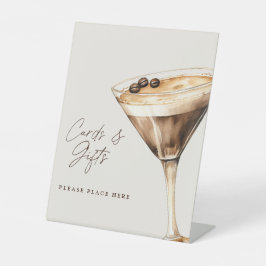 Karten und Geschenke Espresso Martini Brautparty Sockelschild
