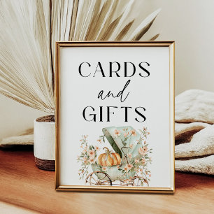 Karten und Geschenke Fall Kleine Kürbis Kinderdusc Poster
