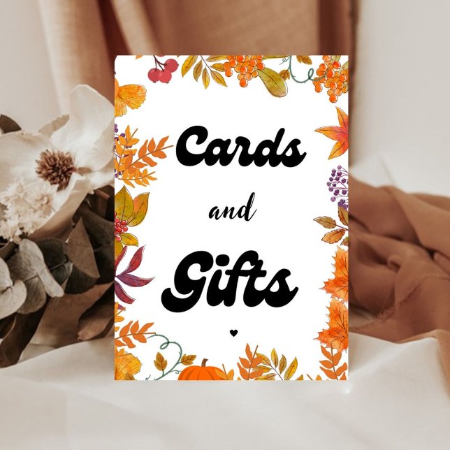 Karten und Geschenke Fall Pumpkin Gefallen Party-Z Sockelschild (Von Creator hochgeladen)