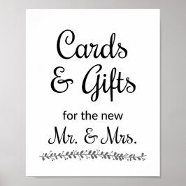 Karten und Geschenke für den neuen Herrn und Frau  Poster