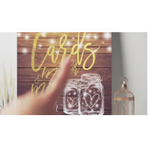 Karten und Geschenke für Frau Mason Jars Wood Wedd