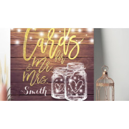 Karten und Geschenke für Frau Mason Jars Wood Wedd Poster