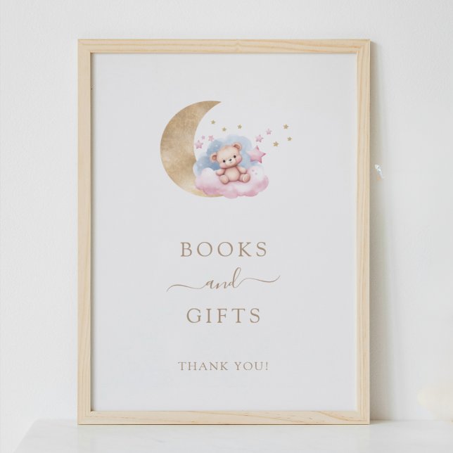 Karten und Geschenke Gold Moon Stars Kinderdusche  Poster (Von Creator hochgeladen)