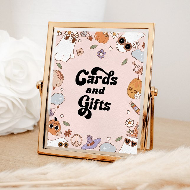 Karten und Geschenke Groovy Halloween Ghost Baby D Poster (Von Creator hochgeladen)