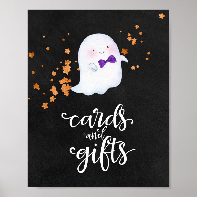 Karten und Geschenke Halloween Girl Baby Duschzeic Poster (Vorne)