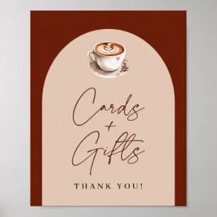 Karten und Geschenke Kaffee Brautparty Poster
