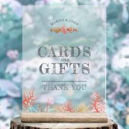 Karten und Geschenke Korallen und Fische Aquarellf Acrylschild