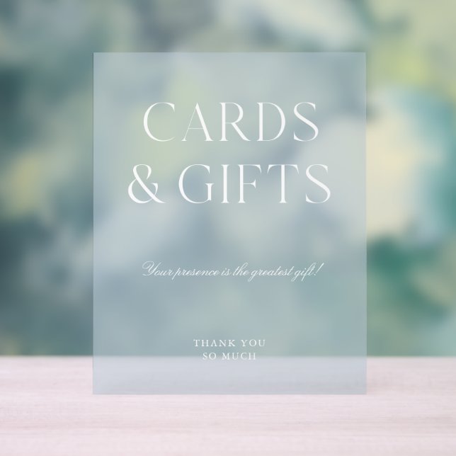 Karten und Geschenke Light Blue Wedding Acrylschild (Neutral)