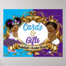 Karten und Geschenke Lila & Blue Royal Gender Reve