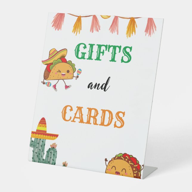 Karten und Geschenke Mexikanisches Taco Gefallen P Sockelschild (Vorderseite)