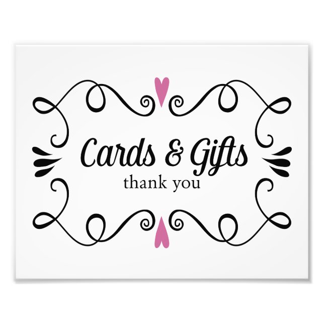 Karten und Geschenke mit Herz-Hochzeit Fotodruck (Vorne)