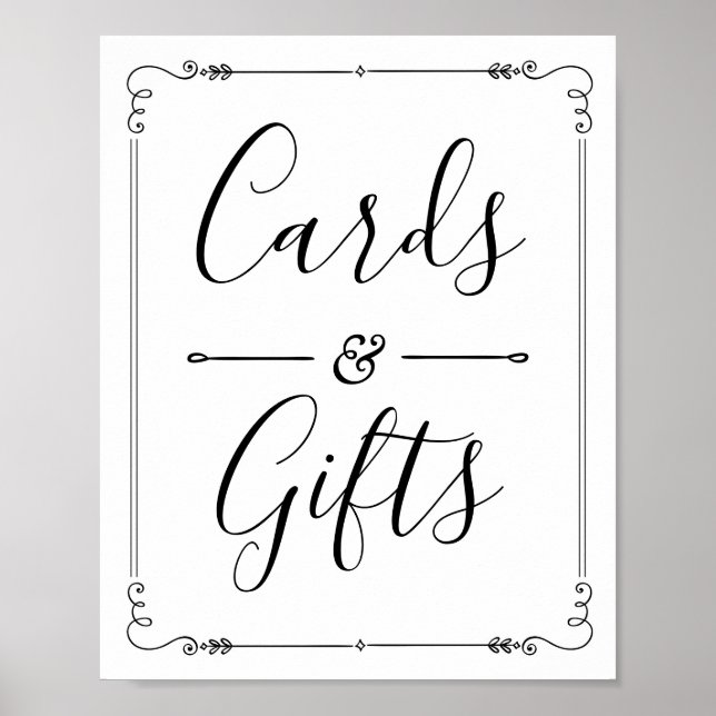 Karten und Geschenke Moderne Brautdusche Decke Poster (Vorne)