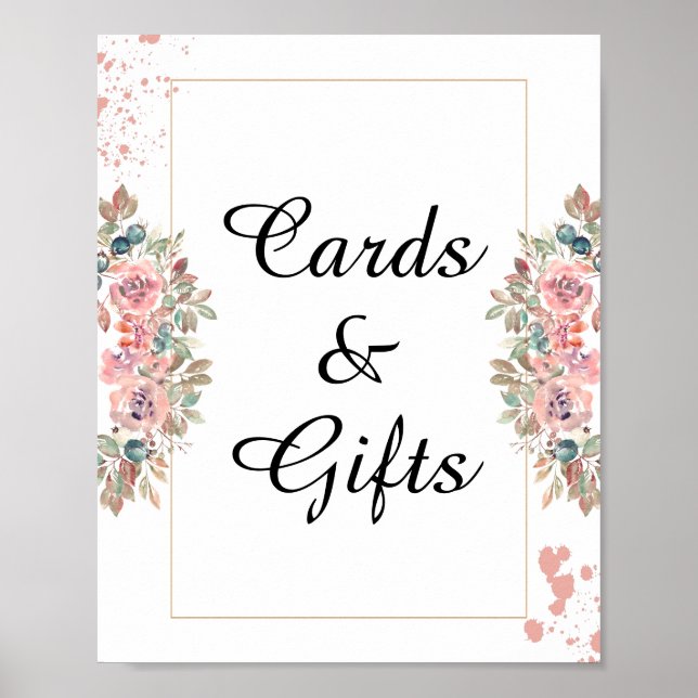 Karten und Geschenke Moderne Rose Goldmedaille Hoc Poster (Vorne)