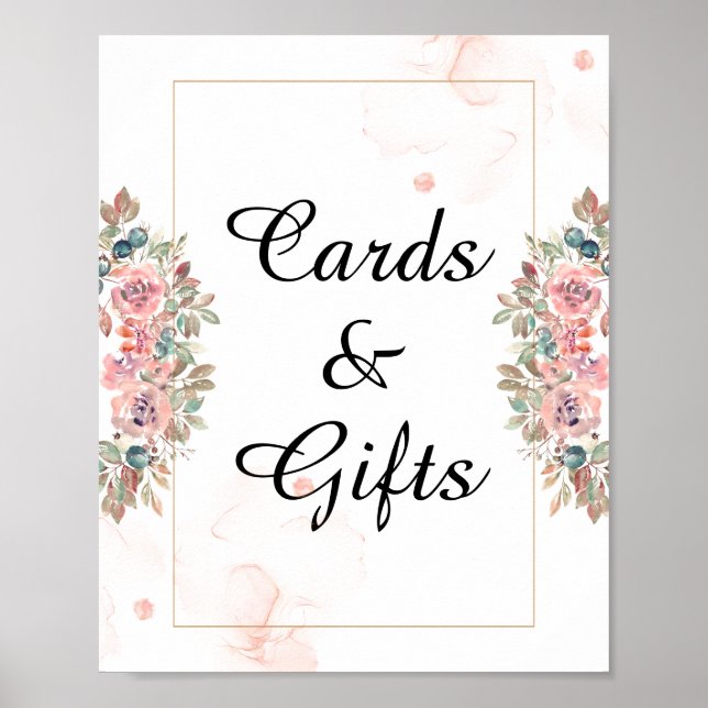 Karten und Geschenke Moderne Rose Goldmedaille Hoc Poster (Vorne)