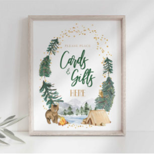 Karten- und Geschenke-Party-Schild Poster