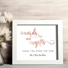 Karten und Geschenke Rose Gold 8x10 Modernes Hochz Poster