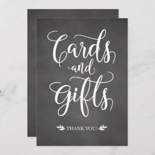 Karten und Geschenke rustikale Hochzeitszeichen