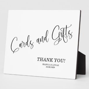 Karten und Geschenke Schild Tischplaque mit Staffe Fotoplatte