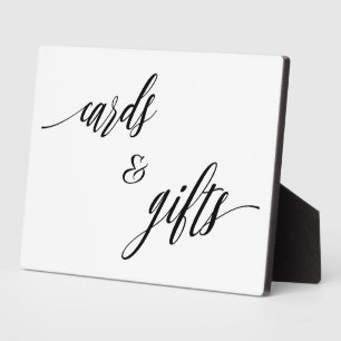 Karten und Geschenke Schild Tischplaque mit Staffe Fotoplatte