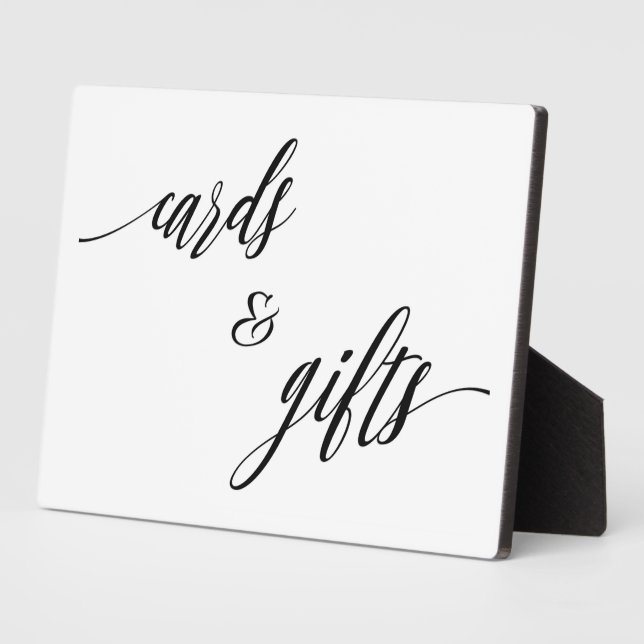 Karten und Geschenke Schild Tischplaque mit Staffe Fotoplatte (Seite)