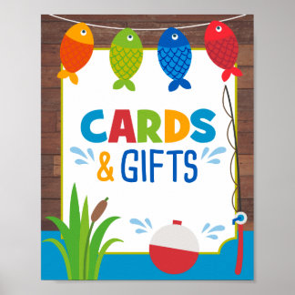 Karten und Geschenke signieren Fischen das große P Poster