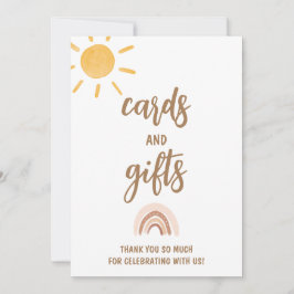 Karten und Geschenke Sonnenschein Baby-Duschkarte