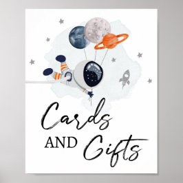 Karten und Geschenke Space Party Astronaut Boy Sig Poster